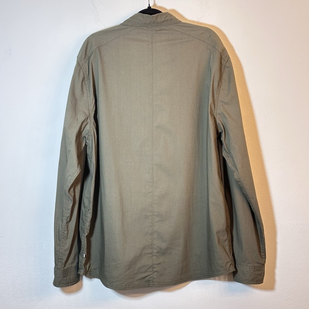 Toad&Co Men's XL Transverse ShirtJacket Full Zip Olive Green Lightweight Shacket - Picture 8 of 13